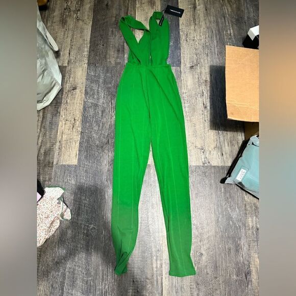 Pretty little thing green rib jumpsuit.#17 - Picture 2 of 8